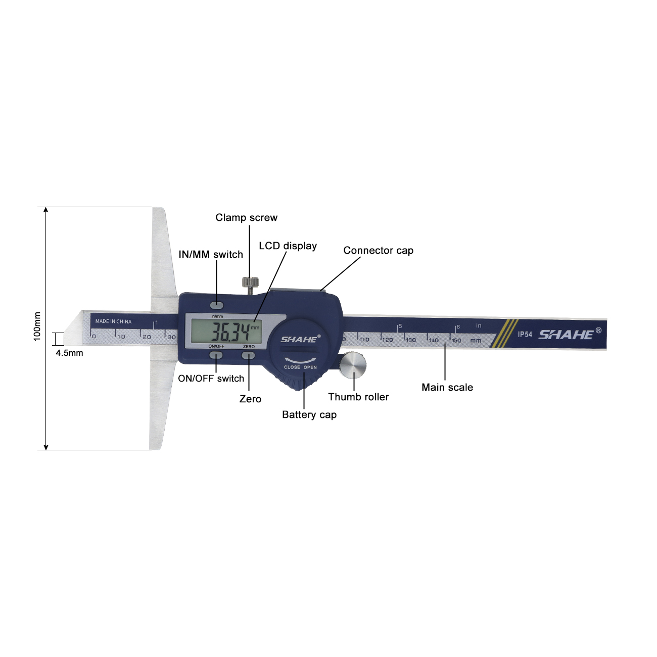SHAHE 150/200/300mm Righello e - Digital Caliper 150Mm Stainless Steel recensione e prezzo